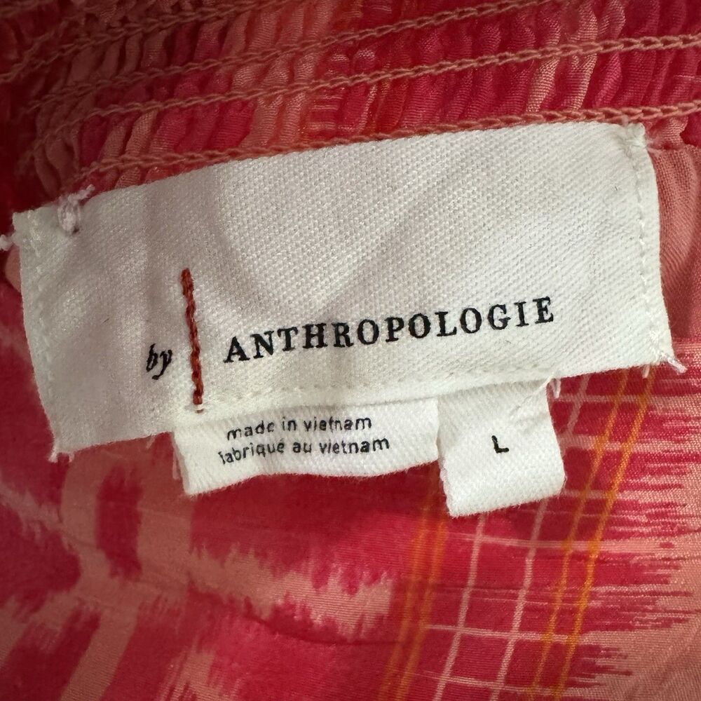 Anthropologie Skirt Large Tangerine Danielle Duer Tiered Skirt Boho Dopamine - Picture 2 of 7